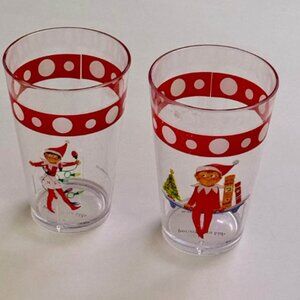 POTTERY BARN KIDS Elf On The Shelf boy &  girl tumbler glass